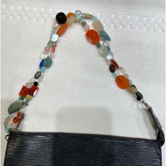 Louis Vuitton Bag 9” wide, 6” tall, 2”deep.  Fits I phone, key, cardholder. - Picture 4 of 15